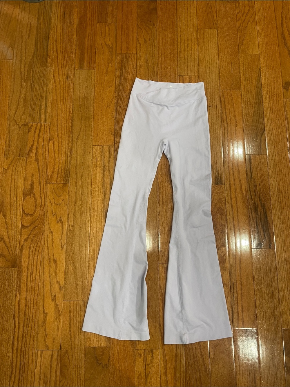 Women's Light Purple Lavender Flare Leg Leggings Pants Size Small